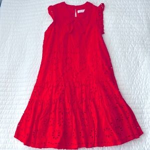 ZARA Eyelet Ruffle Dress